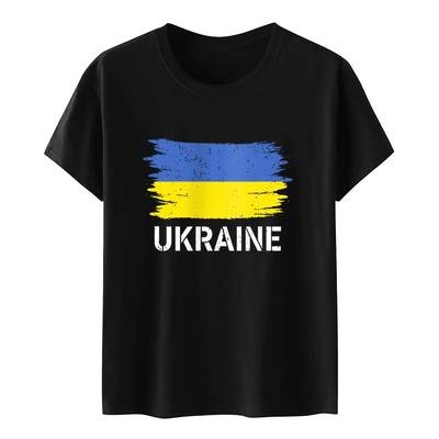 Ukraine Flag Printed Fashion Womens Tshirts Short Sleeve Funny Tops Tees Graphic Unisex T Shirts Women Men Clothing