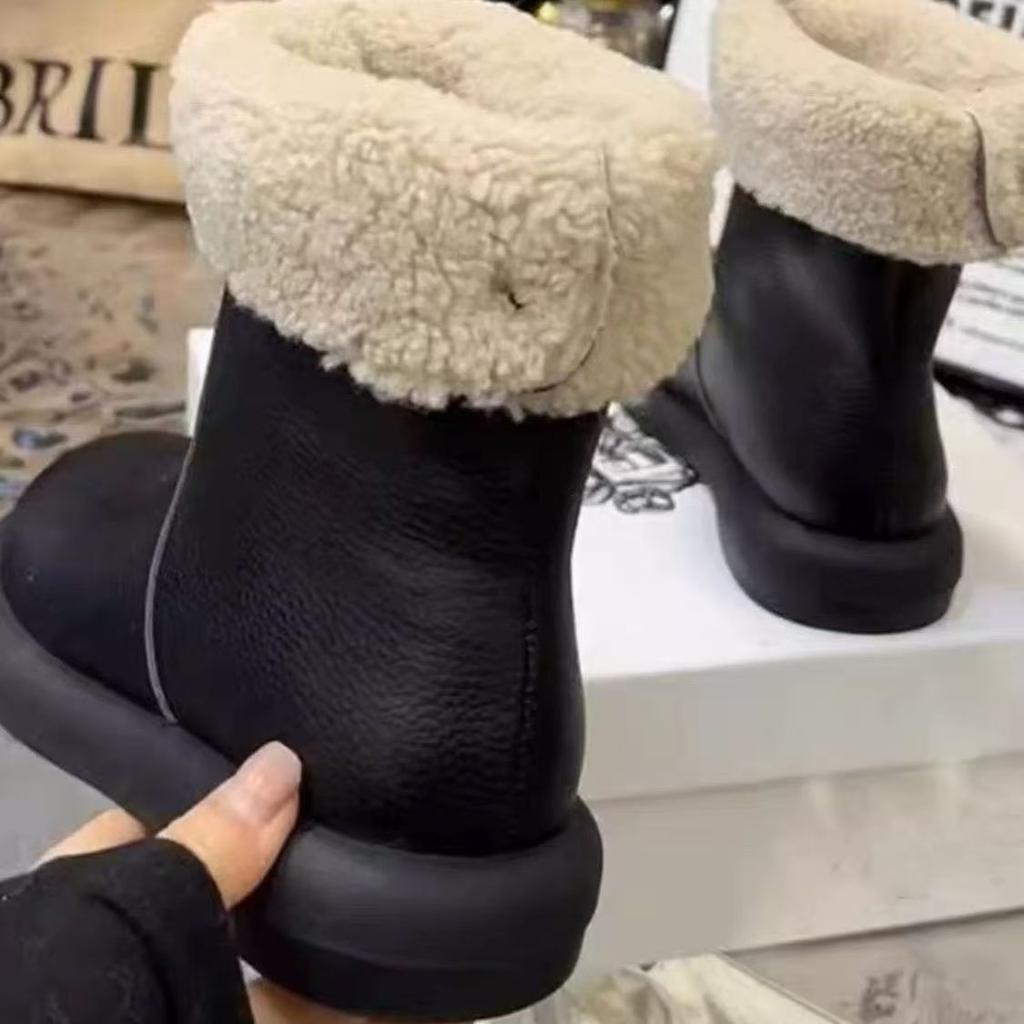 Autumn and winter new retro non-slip warm snow boots women's thick-soled heightened velvet versatile two-wear cotton boots
