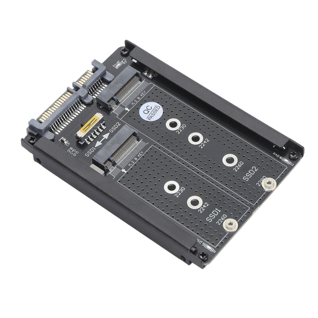Dual NGFF BM Key M.2 SSD-Karte 6Gbps SATA III-Schnittstelle 2,5-Zoll-SATA-Combo-HDD-Laufwerkgehäuse