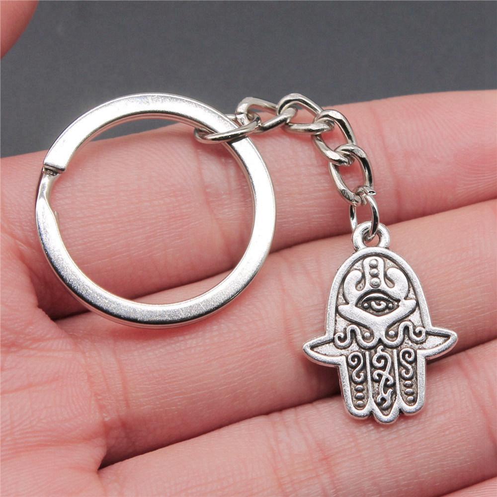 28mm Key Ring Hamsa Hand Eye Of Horus Wedding Jewelry Findings QY025