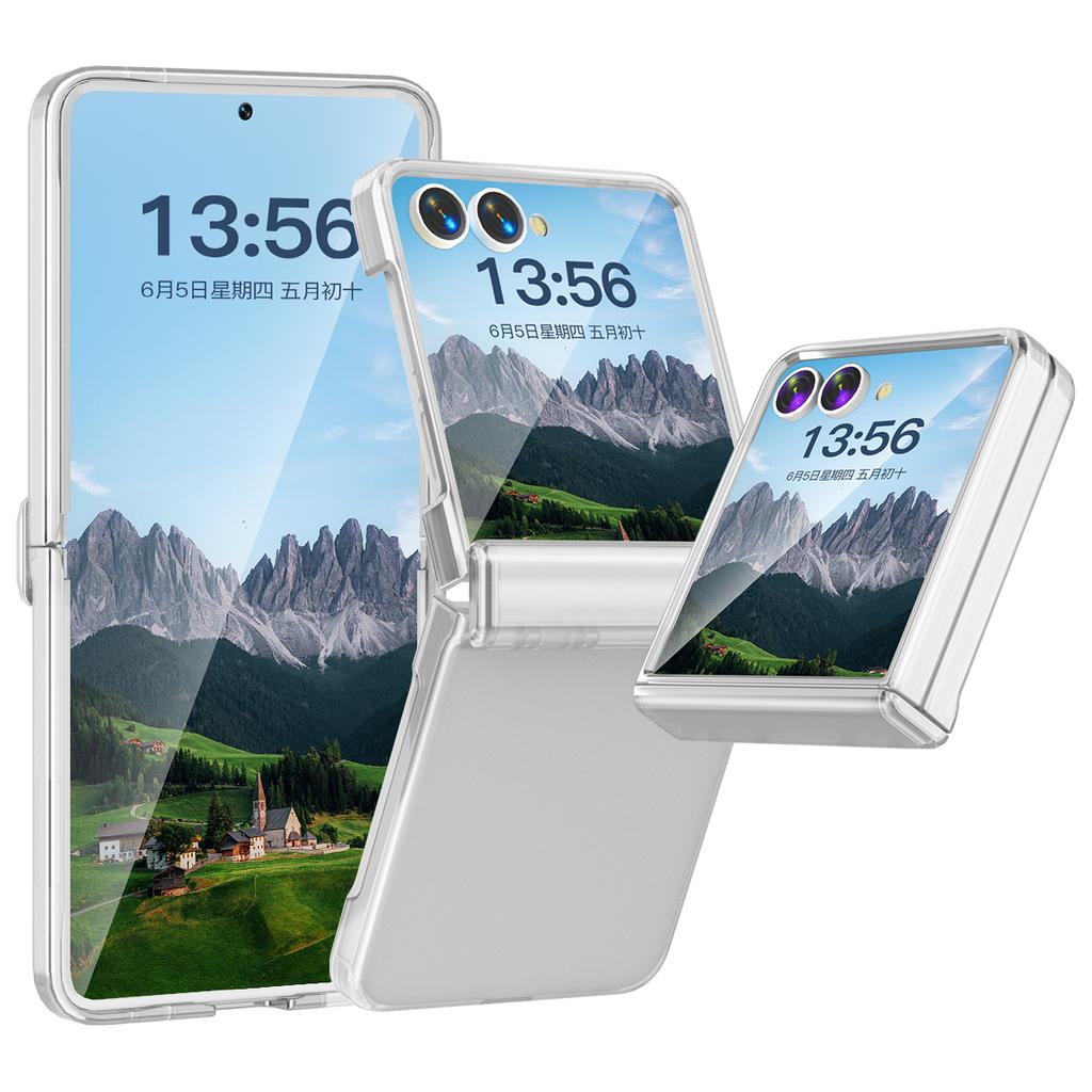 For Samsung Galaxy Z Flip7 5G Case Hinge Protection Hard PC Phone Cover Built-In Screen Film