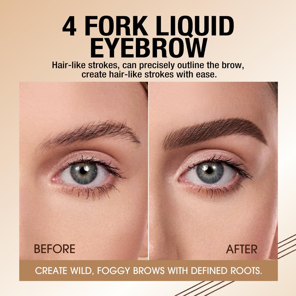 Langmanni Three-color Four-claw Eyebrow Pencil Three-dimensional Natural Not Easy To Smudge Lasting Smooth