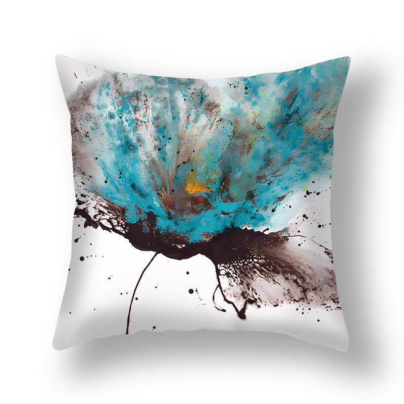 Short Plush Pillowcase, Simple and Versatile Ginkgo Leaf Pillow, Modern Decorative Sofa Pillow, Cushion