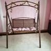 Double Wrought Iron Outdoor Swing Chair for Adults & Children