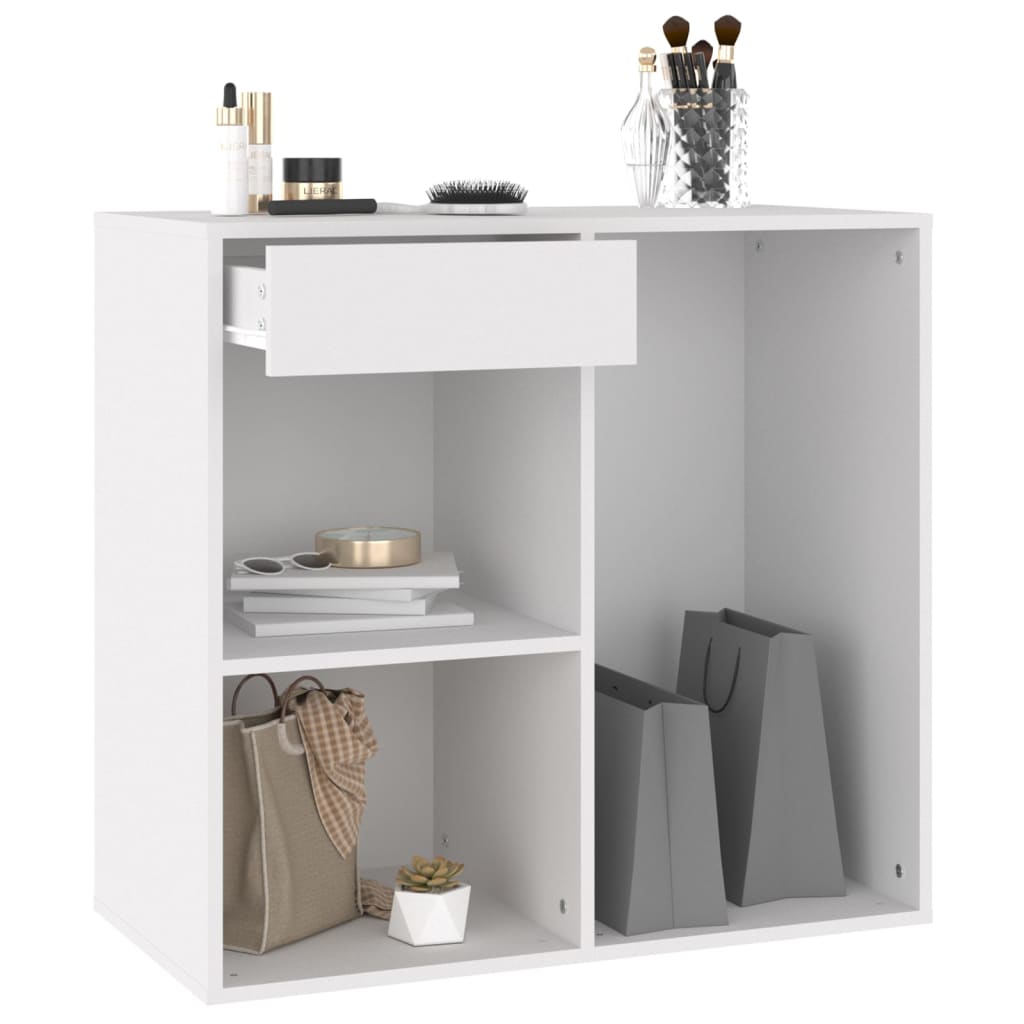 Schminktisch für Schlafzimmer, Schmuckaufbewahrungsschrank mit Schublade, mit offenen Regalen, Sideboard für das Wohnzimmer, Flurmöbel, 80x40x75 cm