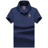 TrendHub Solid Plus Size Polo Shirt Men Casual Short Sleeve Lapel Button Shirt Embroidery