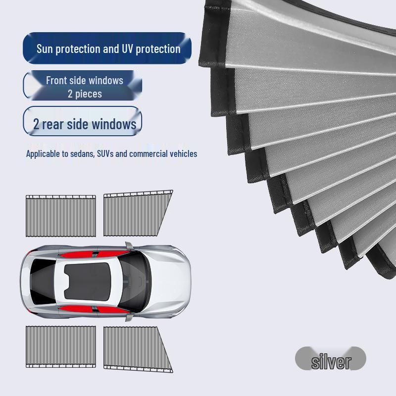 Auto Retractable Magnetic Sun Shade: Heat Insulation & UV Protection Curtains for Car Windows