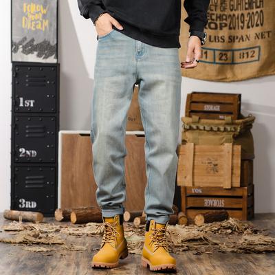 Harem Jeans Men's Autumn Cotton Straight Harem Trousers Men's Autumn American Fashion Brand Jeans Men's Autumn Winter