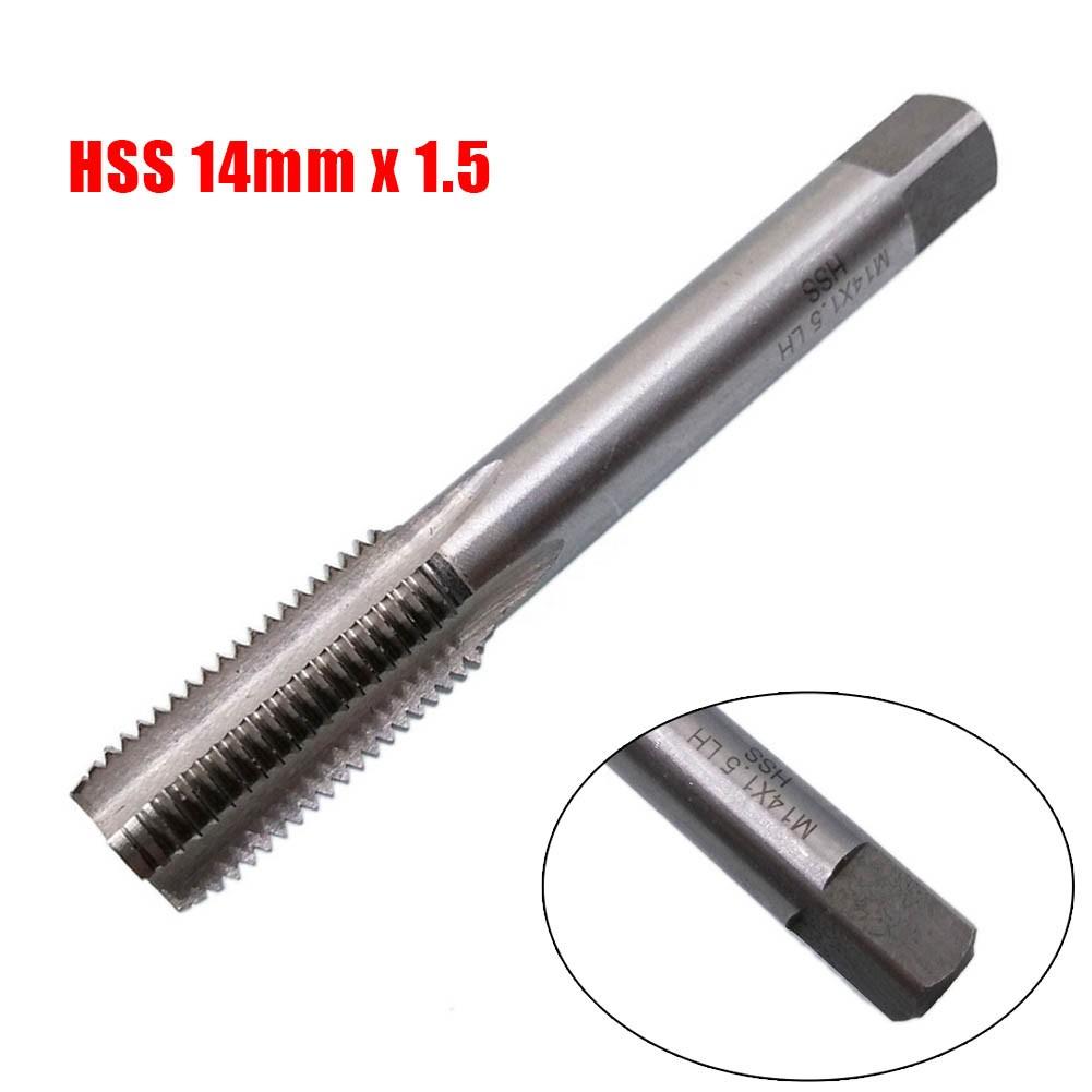 HSS 14 mm x 1,5 metrický závitník levý závit M14 x 1,5 mm rozteč