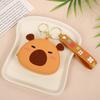 Capibala Silicone Coin Wallet Portable Earphone Storage Bag Cartoon Coin Purse Car Bag Accessories Pendant Key Bag