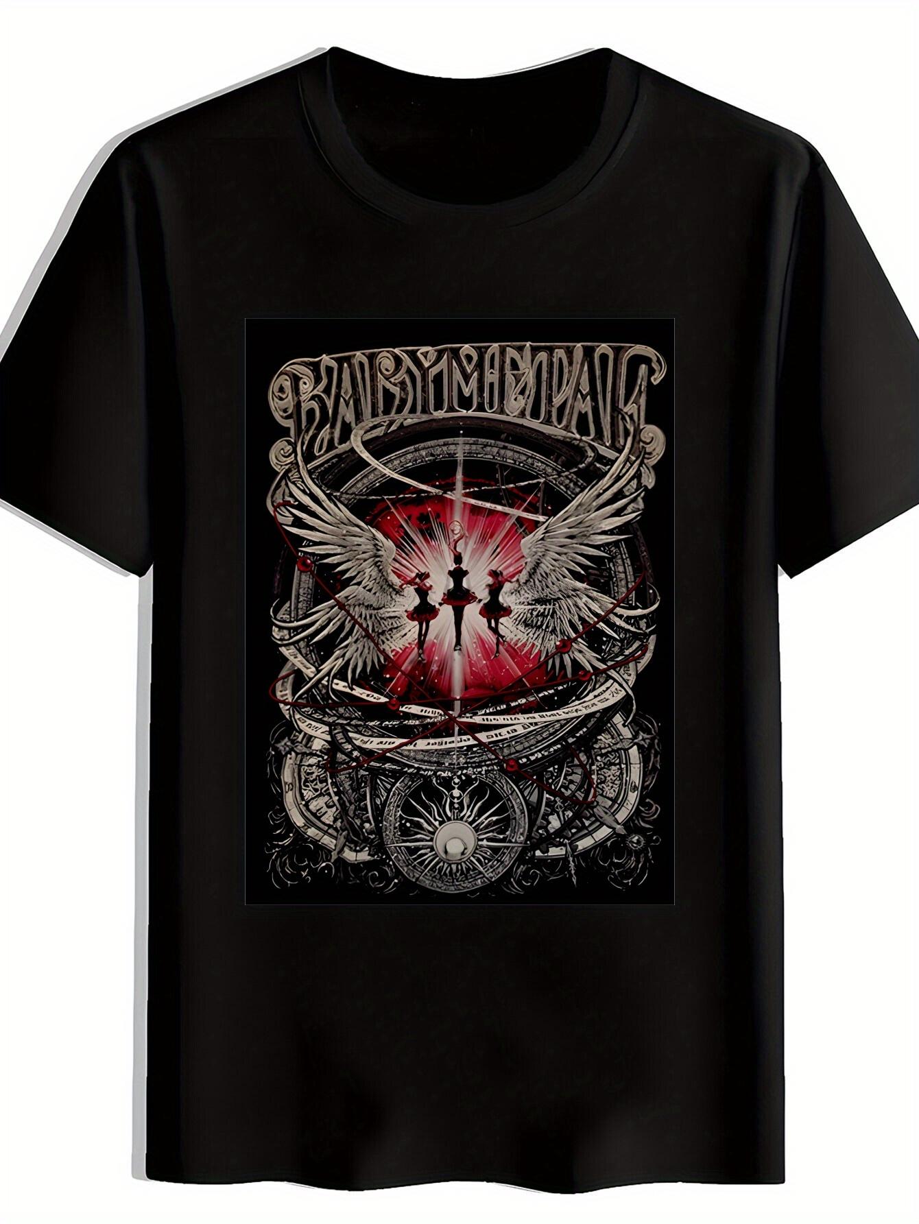 Rock Band Graphic T-shirt - Vintage-Inspired Short Sleeve L