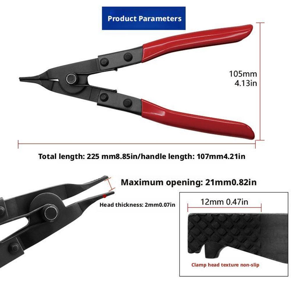 Angle Tip Lock Transmission Pliers 9inch Anti Slip Professional Repair Pliers Special Circlip Pliers Spreader Pliers
