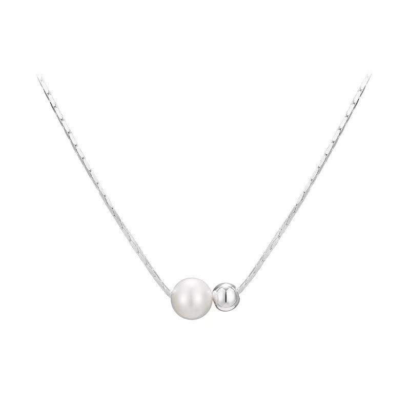 2023 High-End 925 Sterling Silver Pearl Clavicle Necklace - Light Luxury Niche Design