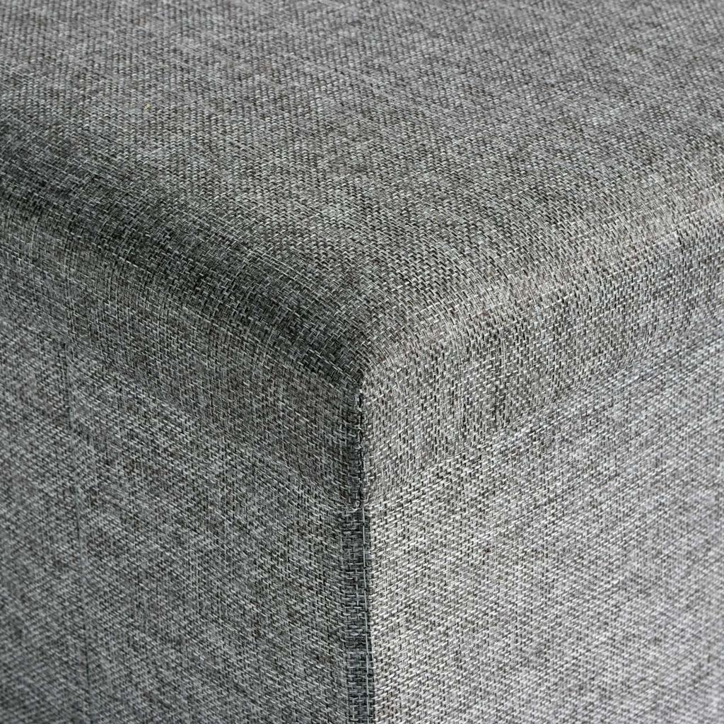 Folding fabric pouf DIEGO gray size L