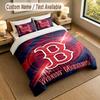 Bedding Set 1 Duvet Cover 2 Pillowcases Boston Red Sox Print Soft Bed Linen Bedroom Decor