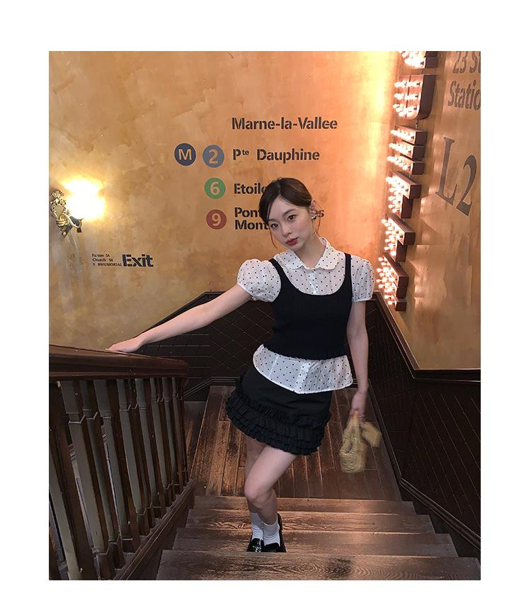 Interpret Beauty: 2025 Summer Polka Dot Short Sleeve Shirt for Women (Style S5119)