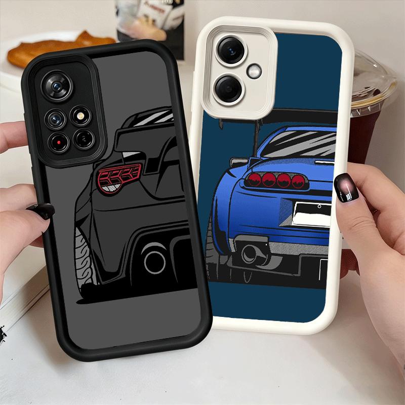 JDM Sports Cars Minimalist Design Soft Phone Case for Xiaomi Redmi Note 15 14 13 12 11 Pro Plus 10S 11S 4G 11T 5G Shell Silicone