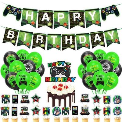 Gamepad Game-themed Birthday Set for Children's Birthday Party Decorations