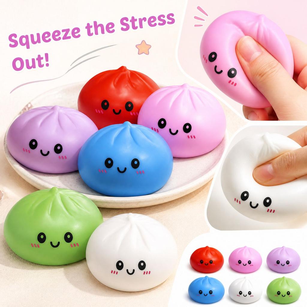 Baozi-Shaped Stress Toy for Adults and Kids