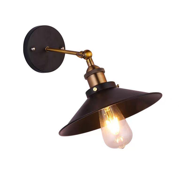 Candeeiro de Parede Minimalista Nórdico Industrial Retrô - Cabeça Única Luminária de Bar Interna