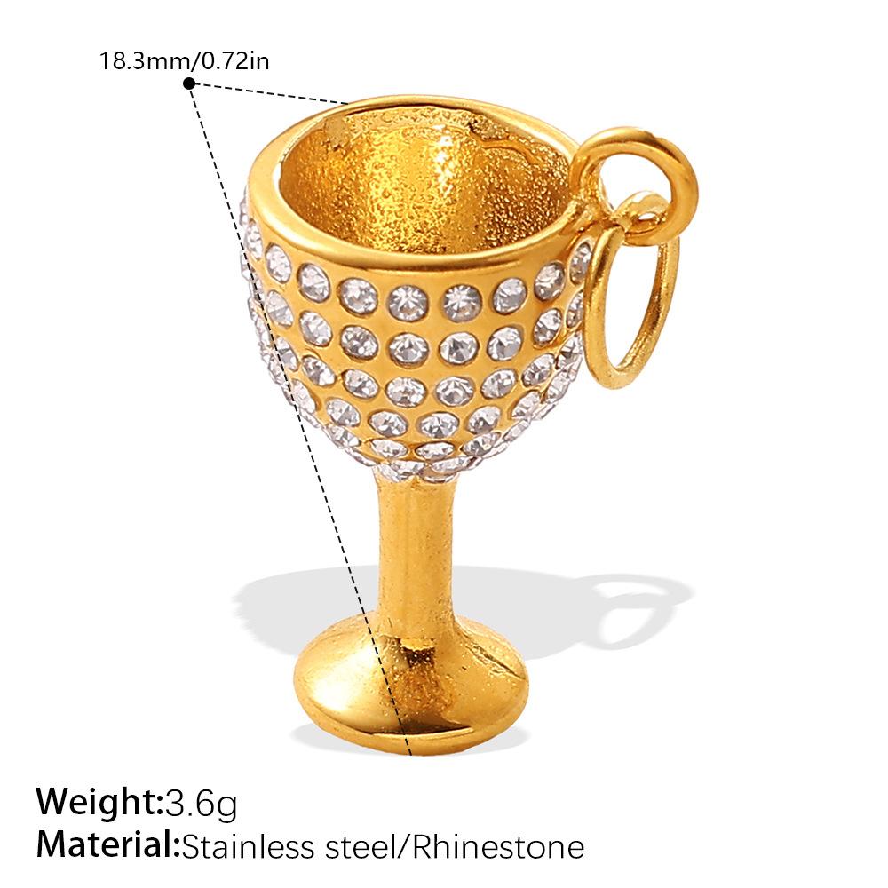 Stylish And Diverse Diy Pendant Stainless Steel Gold-Plated Diamond-Encrusted Freshwater Pearl Pendant Collection