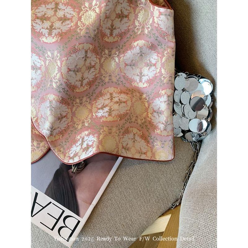 Jacquard Disc Buckle Vest Women's 2025 New Temperament Slanted Vest Improved Vest