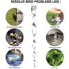 Tijă de descurajare a păsărilor, cu rotație de 360 de grade, protecție pentru grădină, culoare vibrantă, reflectorizant, tijă de respingere a păsărilor agățată în spirală pentru livadă
