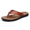 Fashion Size 38-47 New Italian Leather Flip-flops For Men Casual Cool Beach Summer Shoes Hotel Slippers Man Light Flats Luxe Men's Shoes