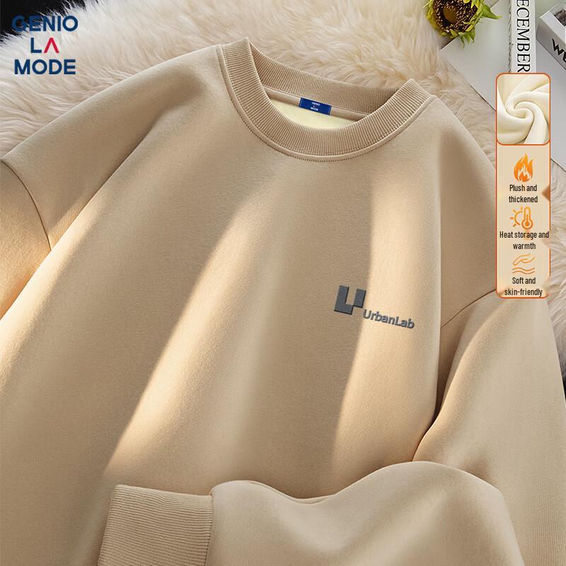 GENIOLAMODE Men's Winter Fleece-Lined Sweatshirt