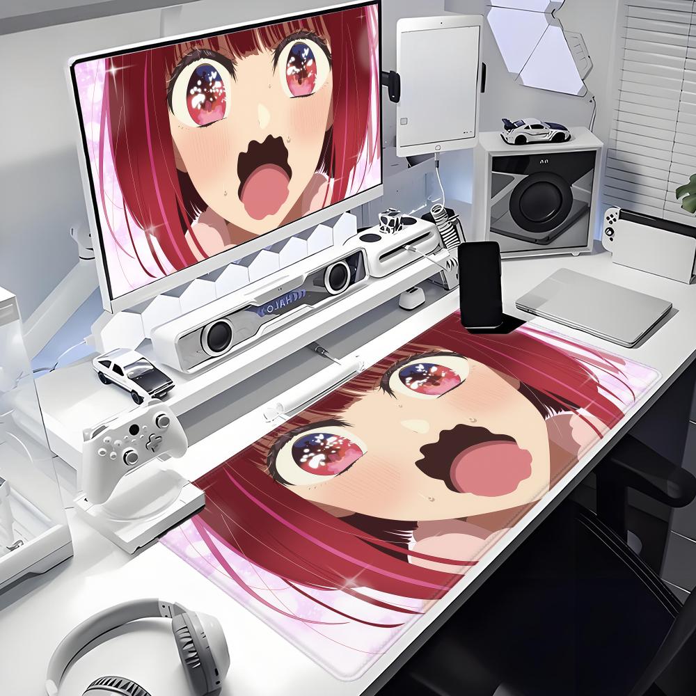 Oshi No Ko Animation Beautiful patternsOffice Computer Desk Mat Table Keyboard Big Mouse Pad Laptop Cushion Nonslip Decor