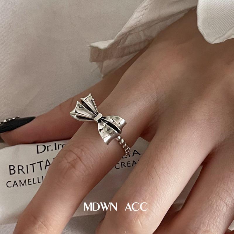 Trendy Women s Bow Flower Ring - Simple, Stylish, Open Design Adjustable Open Size