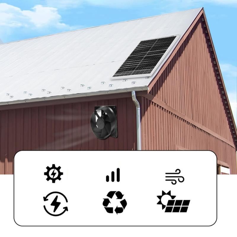 Hoher Luftdurchsatz 12V Inline-Rohrventilator für Hauslüftung Solarbetrieben 5,5x2,1mm Buchsenanschlüsse Stabiler ABS-Kunststoff