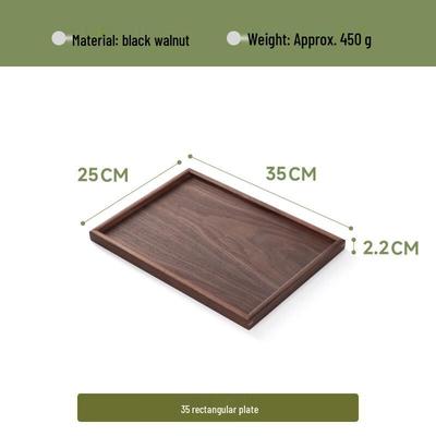 Plateau de service en bois de noyer noir ZISIZ