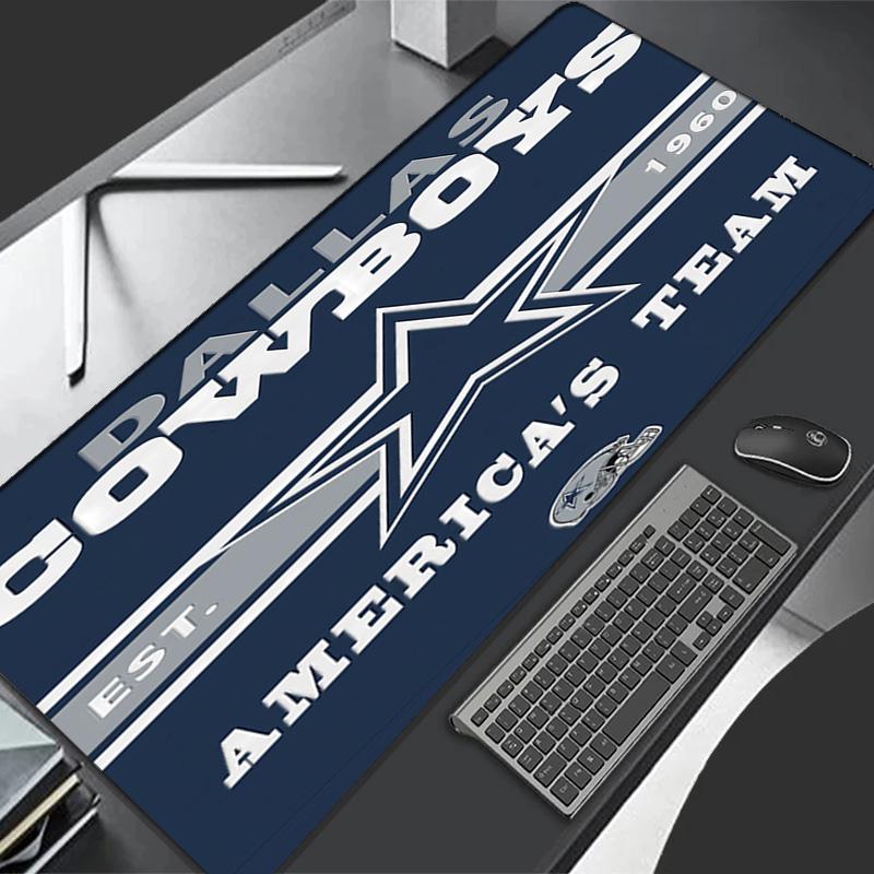 Dallas Cowboys Thema Premium rutschfestes Mauspadd mit genähten Kanten, Langlebiges Gummi-Material, für Schreibtisch & Gaming Großartige Geschenke