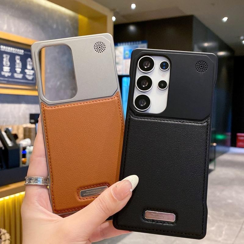 Leather Aromatherapy Borderless Magnetic Case For Samsung Galaxy S24 S23 S22 S25 Ultra Plus For Magesafe Wireless Charge Cover