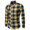 Spring and Autumn New Men's Casual Long-sleeved Plaid Shirt