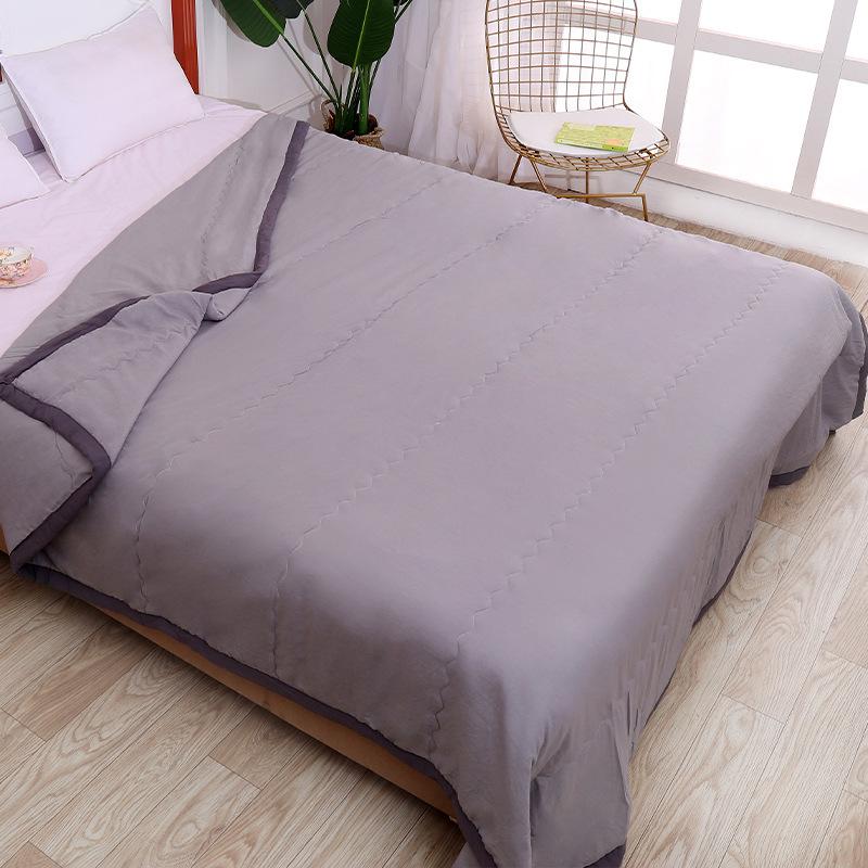Washable Cotton Summer Quilt for Air Conditioning - Cool, Breathable, Thin Quilt for Kids and Adults