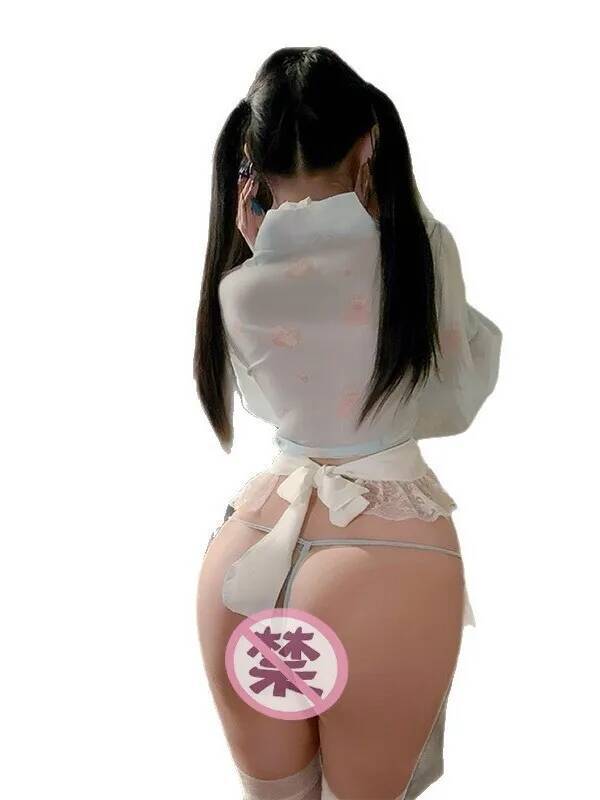 Sexy Milk Rabbit Maid Uniform, Cute Pure Desire, Rabbit Print Nightgown, Bow Nightgown Dress Elegant V Neck Mini Dress Tops NUC8