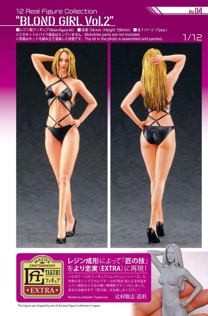 Hasegawa Real Figure Collection Blonde Girl Resin Kit SP475 1/12 No.04 Vol.2