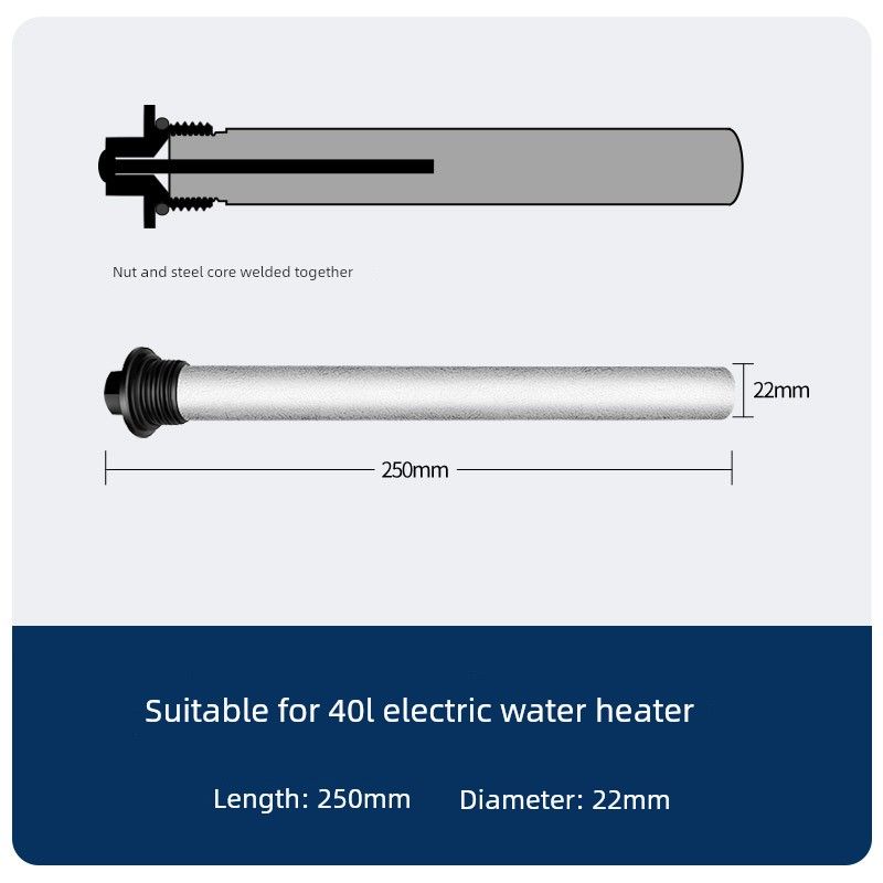 

Suitable for Haier Commander Electric Water Heater Magnesium Rod 40/50/60/80L Accessories Cast Type Drain Outlet Anode Rod [Suitable for 40L Water Heater]