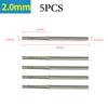 5 PCS 0.8-2.5mm Diamond Coated Drill Bits 2.35mm Shank For Glass Jade Amber Glass Diamond Punching Needle