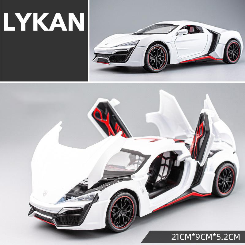 1/24 Lykan Hypersport Supercar Model Diecasts & Toy Vehicles Toy Car Metal Collection Toy Kid Toys for Children Kids Gifts