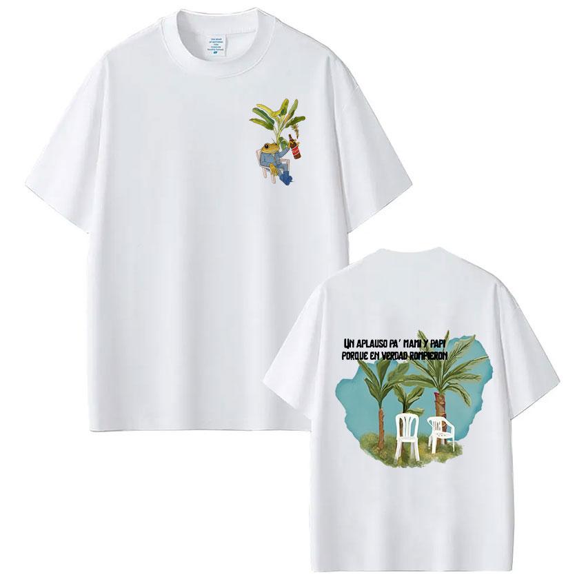T-shirts Rapper Bad Bunny Debi Tirar Mas Fotos DTMF T-shirts Unisex Vêtements Femme Mode Décontracté Manches Courtes T-shirt Oversize