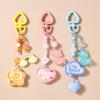 Cute Resin Star Love Heart Key Chain Women Girls 3D Bear Key Ring Pendants for Handbag Charms DIY Kid's Jewelry Gift