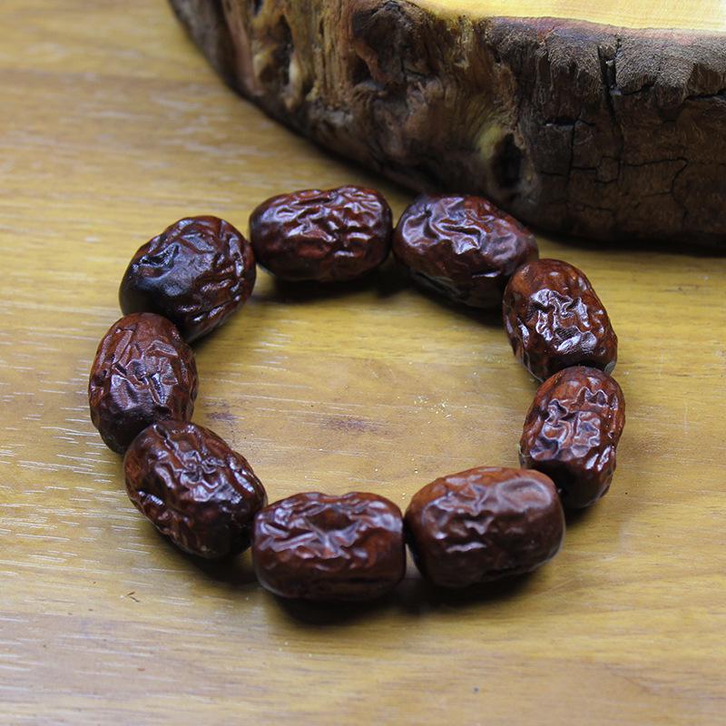 Handcrafted Thunderstruck Jujube Wood Prayer Bead Bracelet for Men and Women