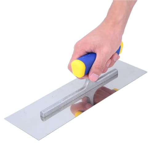 Ergonomic Plastering Trowel, Skimming Trowel, Scraping Trowel, Stainless Steel, 240mm/300mm, Multi-Finish, for Skimming and Rendering (300mm)