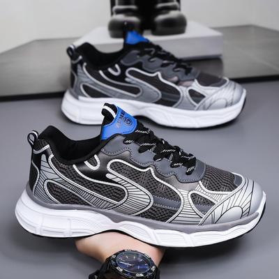 New Sports Shoes Mesh Breathable Lightweight Platform Men's Shoes Thick Sole Fashion Outdoor Men's Running Shoes