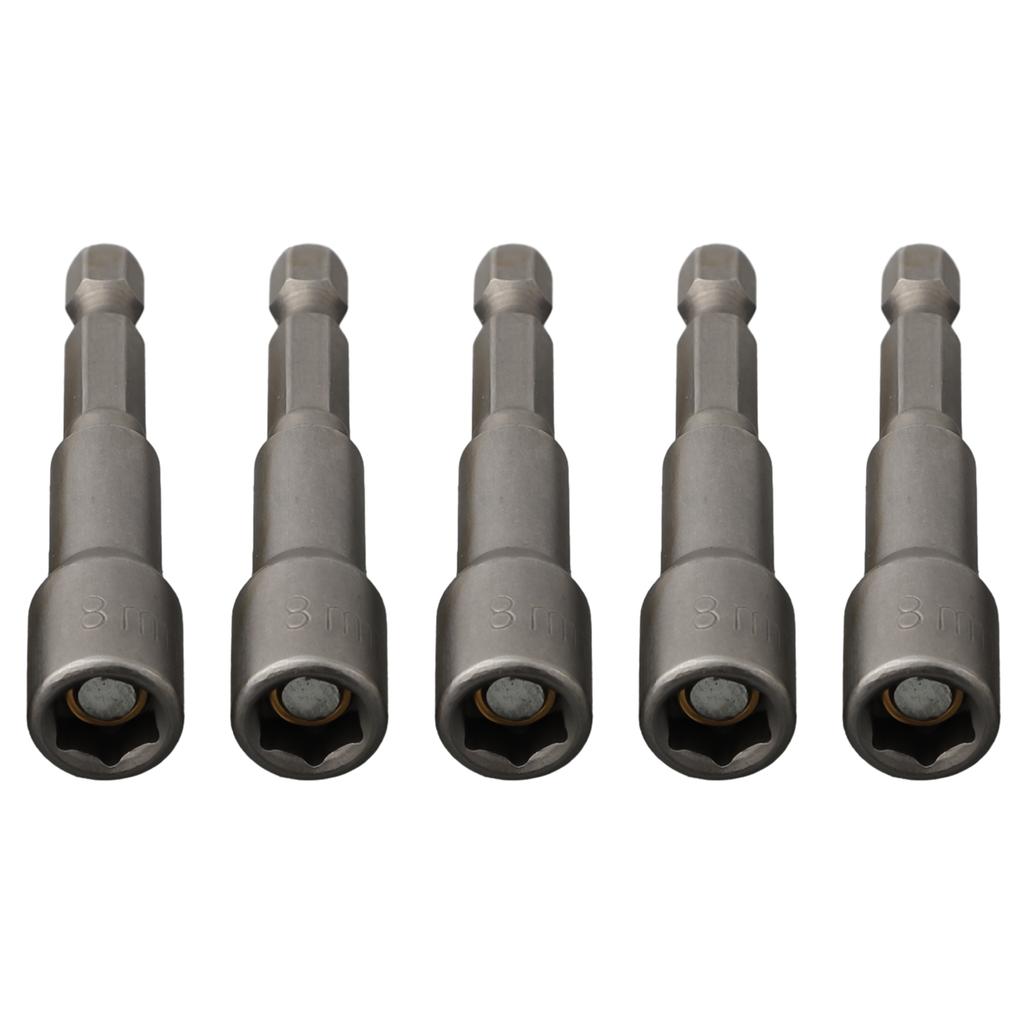 Nut Hex Socket Screw Roofing Setter Tech Tek Tool 5Pcs 8 Cladding Drill Driver Magnetic Hot Sale New Practical