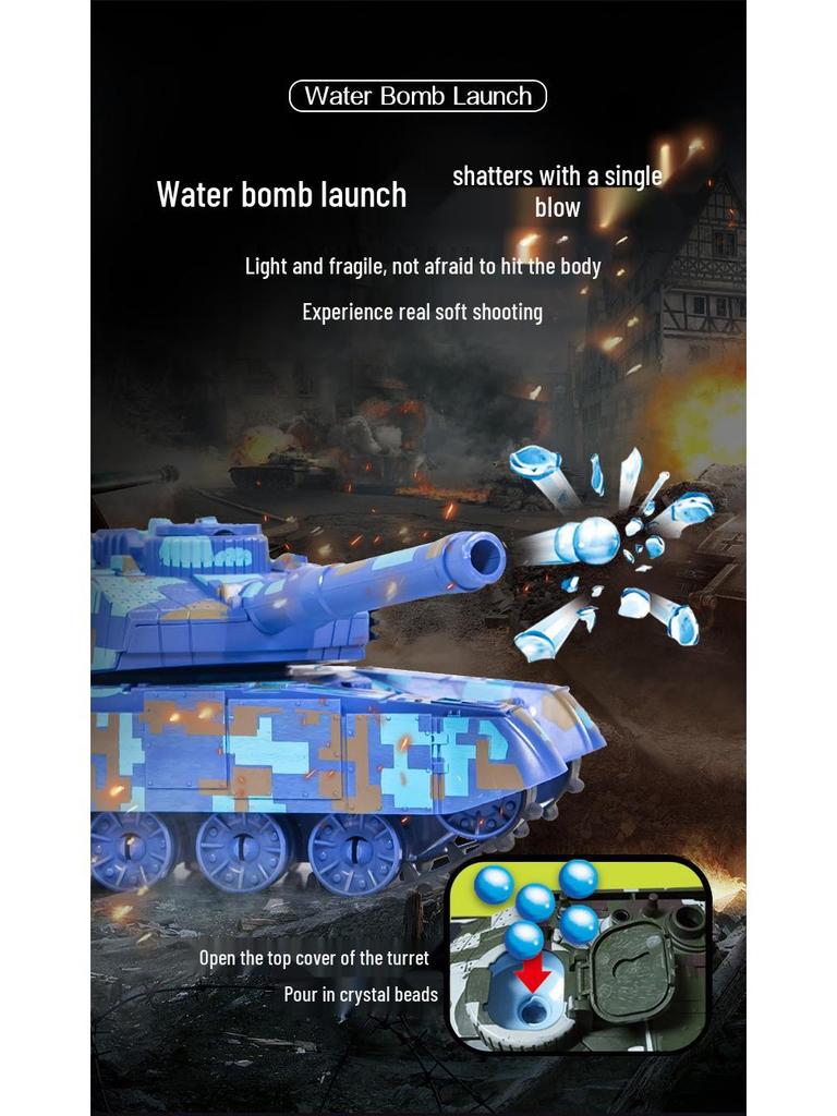 Remote Control Tank with Projectile Firing & Smoke Effect for Kids