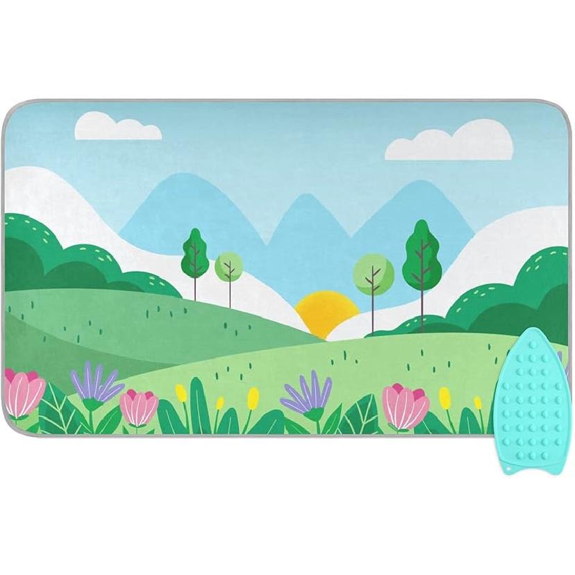 Ironing Mat Portable Ironing Pad Ironing Blanket for Table Top Heat Resistance Double-Side Using Travel Large 47.2 x 27.6 Inch Foldable Lightweight